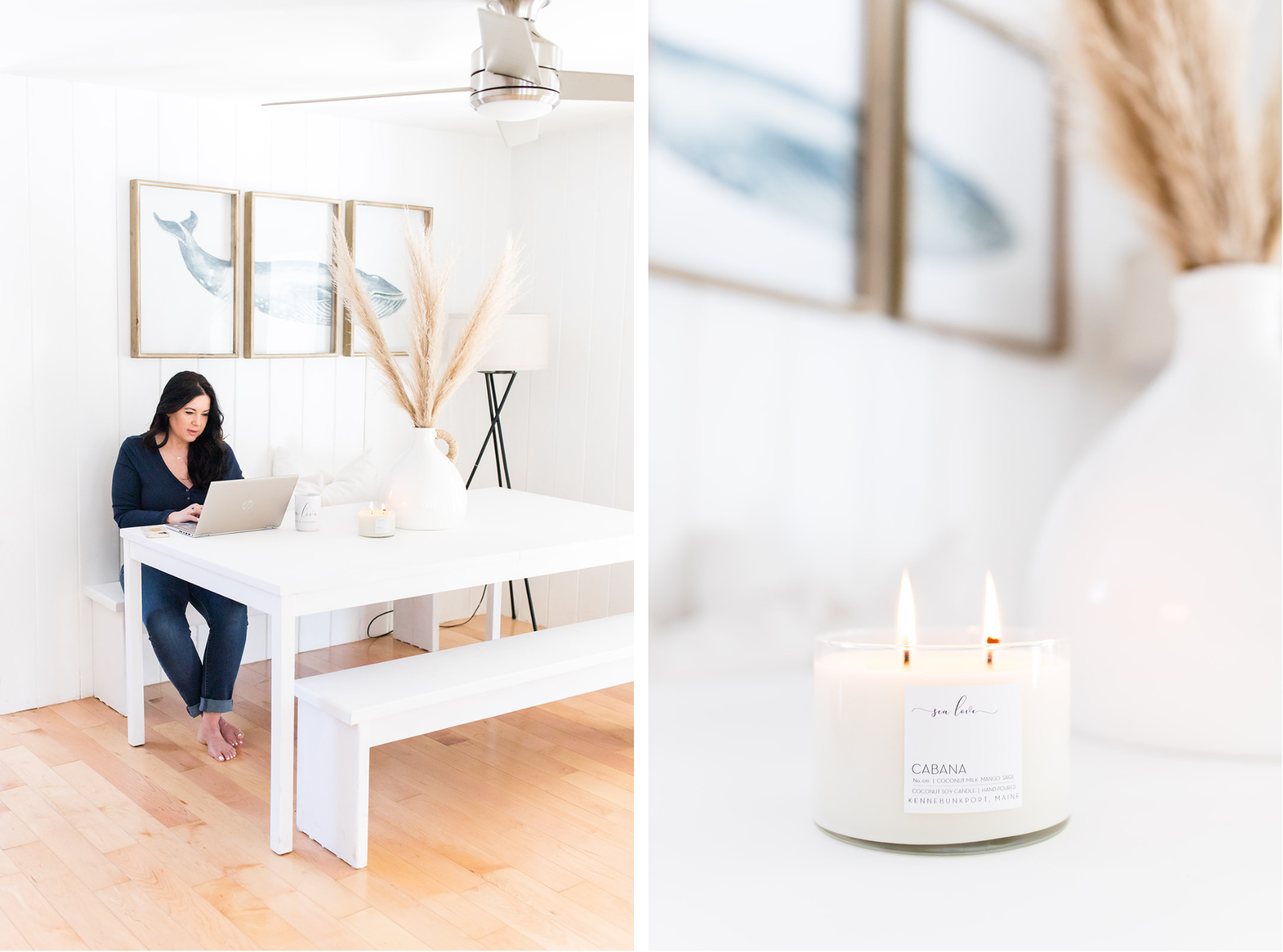 Maine Coastal Decor and Candle Makers Brand Shoot
